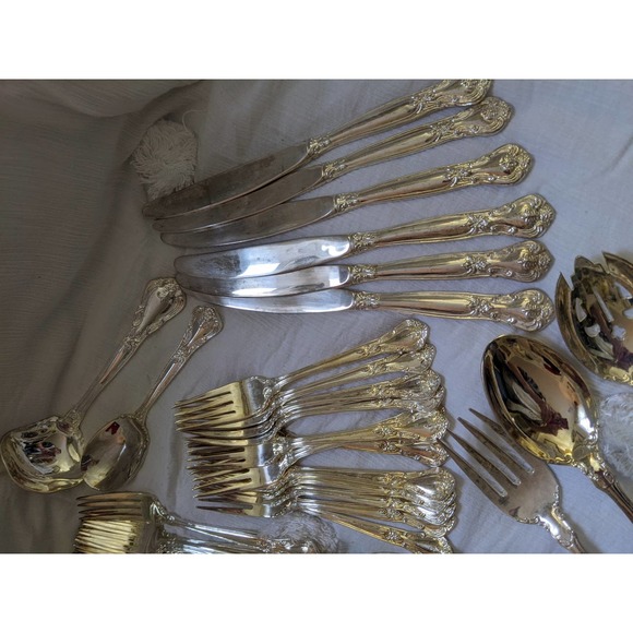 GODINGER GRAND MASTER! 65 PIECE HEAVY SILVERPLATE FLATWARE SERVICE FOR 12 - Picture 12 of 12